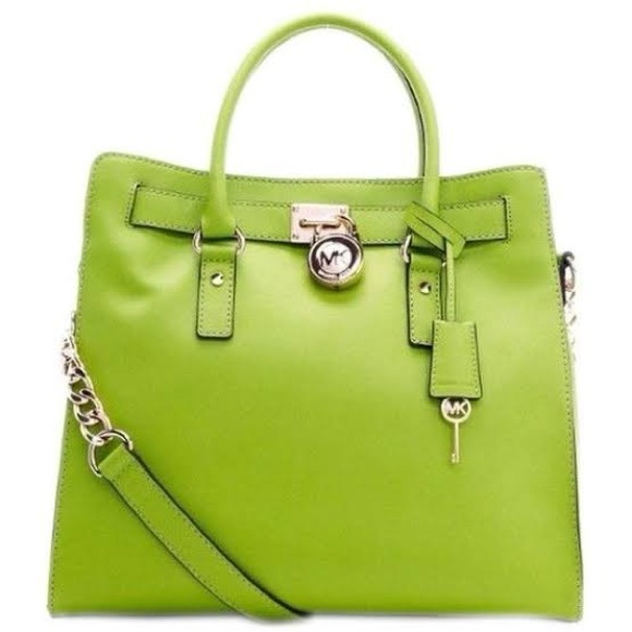 Michael Kors Bright Green Satchel - Picture 1 of 5